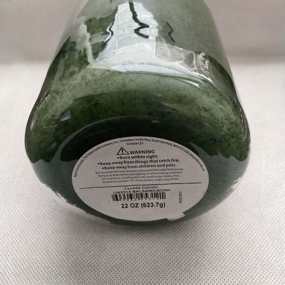 Yankee Candle BALSAM & CEDAR Classic 22oz Large Jar Single Wick Candle New - Picture 4 of 4